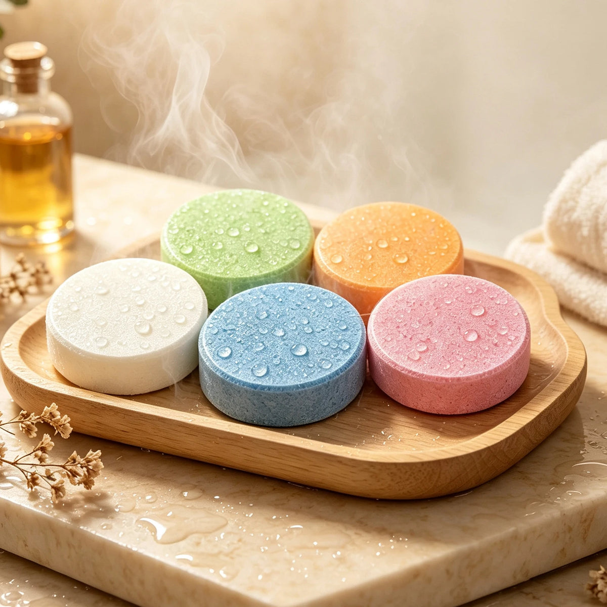 Shower Steamers 5 Pack – Scented Shower Bombs with Refreshing Aroma, Home Spa Fizzies for Daily Bath