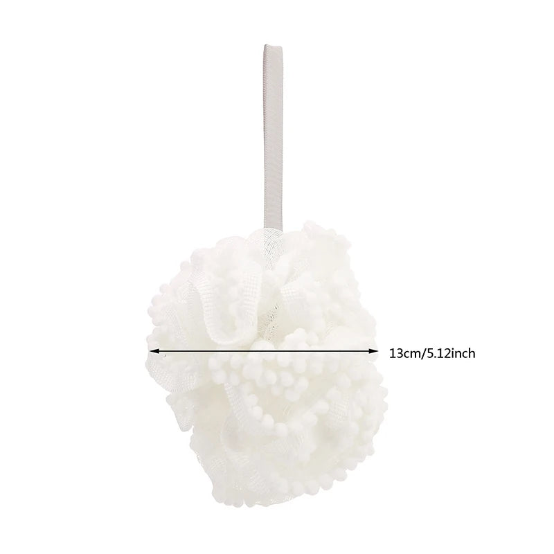 Soft Mesh Bath Sponge Balls Skin Cleaning Brush Shower Puff Body Cleaner Exfoliating Scrubbers Bath Flower Bathing Accessories