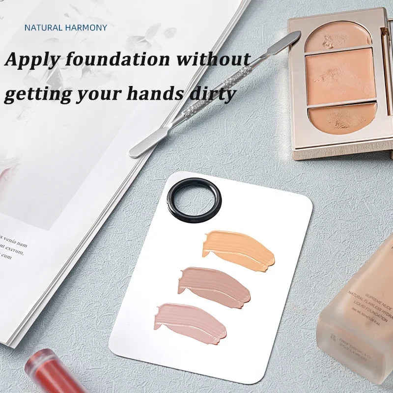 PaletteMixing Lipstick Eye Foundation Makeup Mixer Palette with Spatula Shadow Stainless Steel Mixing Stick Beauty Tools