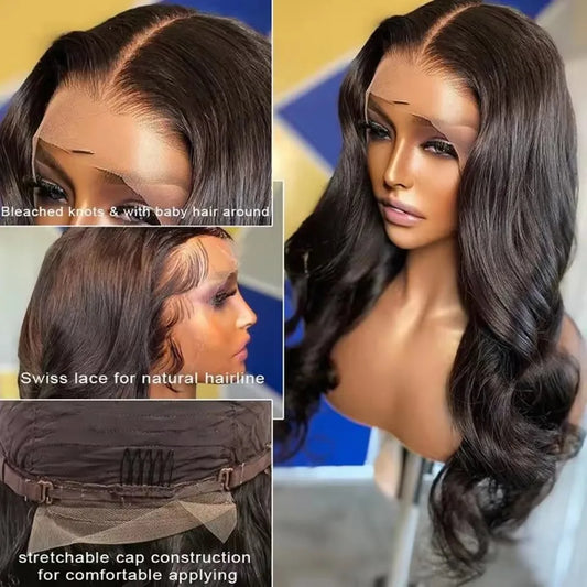 Brazilian Body Wave Transparent Human Hair Wig 13*5*2 Lace Wig Human Hair Wigs Sleek On Sale Clearance Lace Front Wig For Women