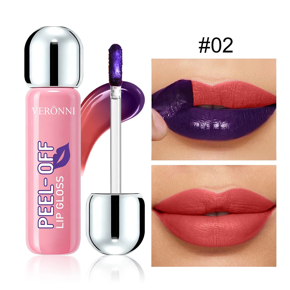 6-Color Peel-Off Lip Gloss, Tear-Off Lip Tint for Lip Makeup, Portable Peelable Lip Stain, Long-Looking Lip Cosmetics for Women