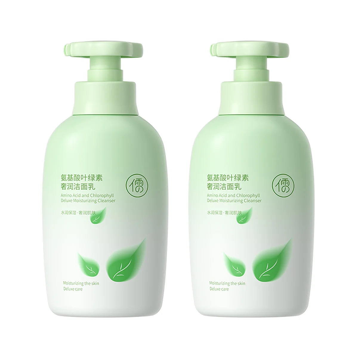 RUYI Chlorophyll Amino Acid Facial Cleanser Milk Blackhead Reduction Control Oil Shrinking Pores Gental Face Cleansing Foam 300g