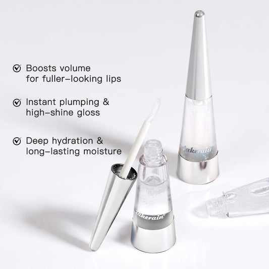 Lakerain Plumping Lip Oil Moisturizing Hydrating Lip Balm Glossy Lip Color Lip Enhancer for Plump Luscious Lips