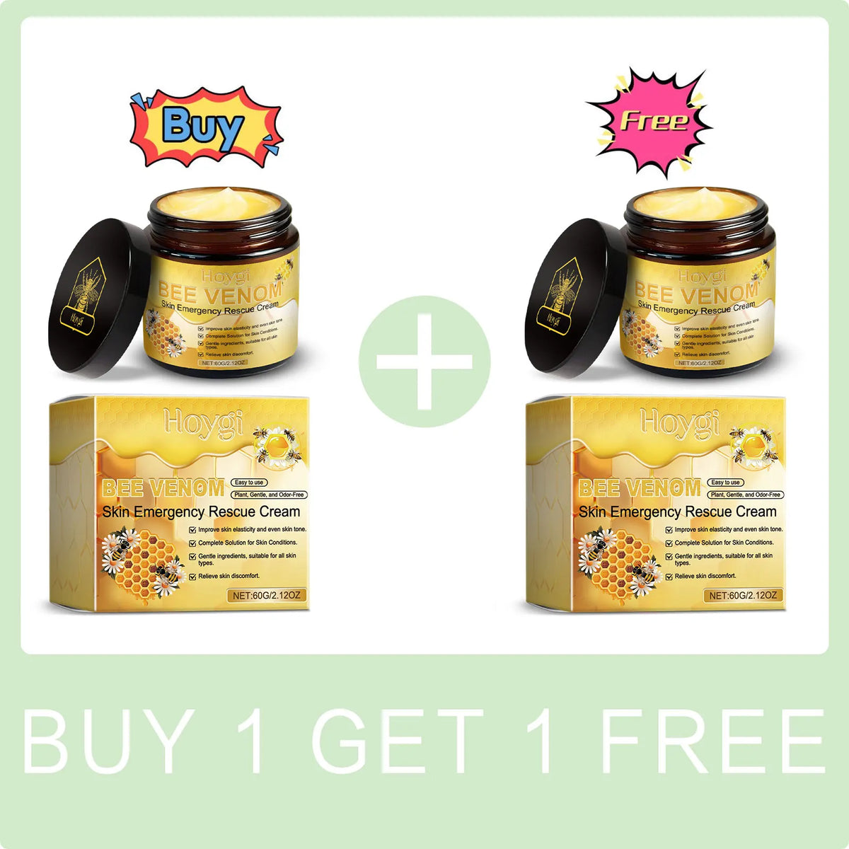 Bee Venom Cream Relieves Redness Repair Damage Skin Strengthens Skin Barrier Deep Moisturizing Skin Care Nourishing Body Cream