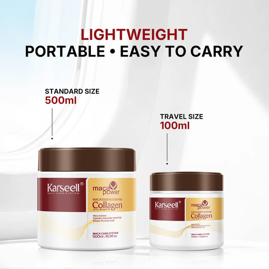 Karseell Collagen Hair Treatment Deep Repair Conditioning Argan Oil Hair Mask Essence for Dry Damaged Hair 100ml/500ml