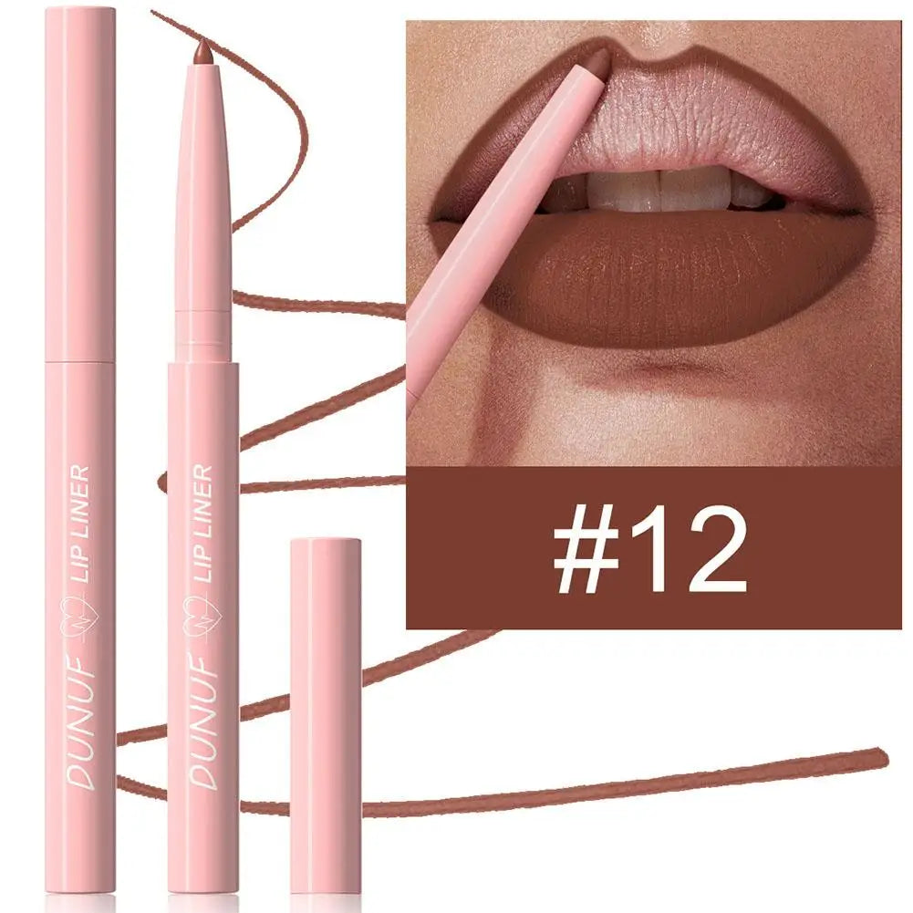 Twist Up Lip Liner Lipstick Pen Multipurpose Powder Blusher Velvet Matte Waterproof Lip Contour Non Stick Cup Lip Rouge Makeup