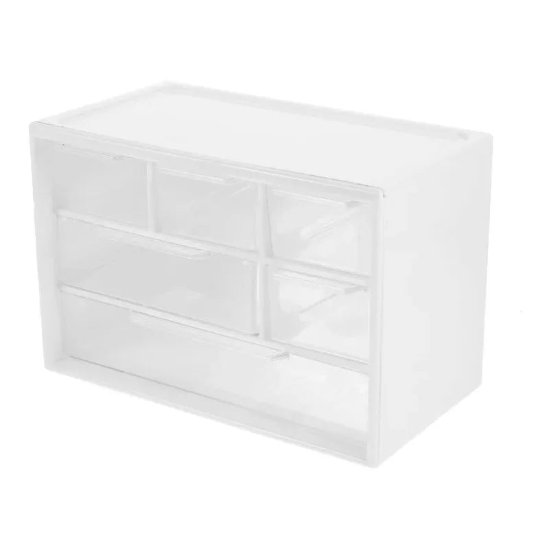 Dustproof Clear Plastic Desktop Mini Storage Box with Drawer – Transparent Organizer for Hair Clips, Jewelry, Keys Small Tools