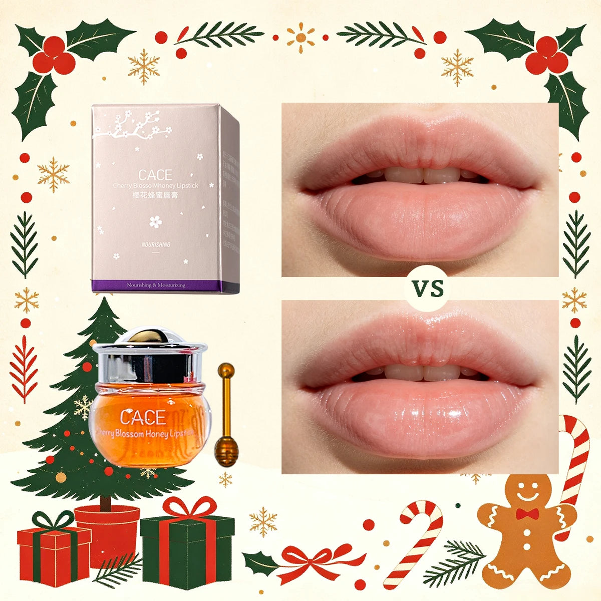 Christmas lip balm set, moisturizing and hydrating, lightweight and easy to apply, perfect for autumn and winter, lip balm set