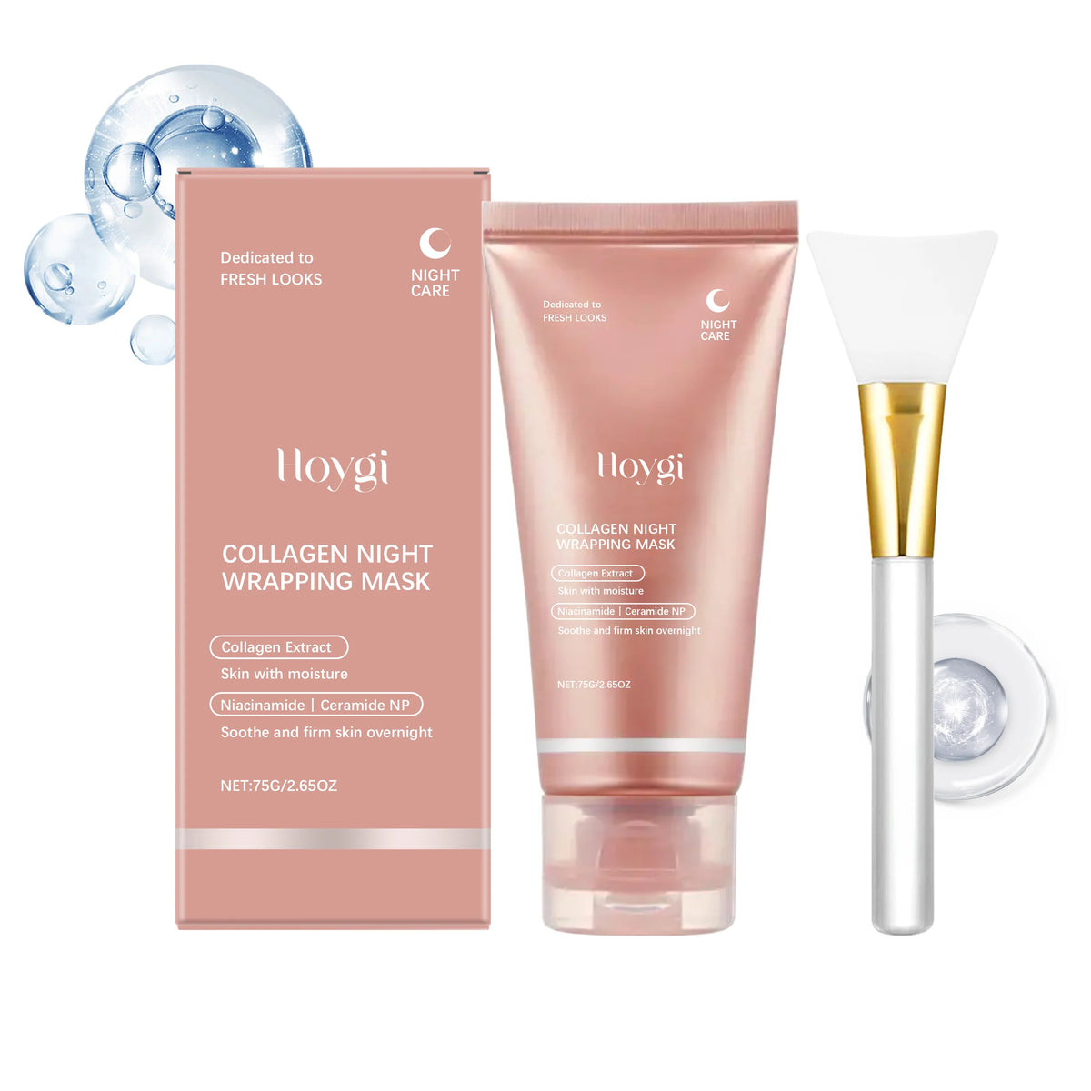 Collagen Encapsulated Peel Off Mask, Night Wrapping Film & Power Lift & Elastic Collagen, Banish Midnight Dullness with Niacinamide, Ceramide NP Strengthens Barriers, Full Painless Peel to Unlock Glass Skin, Soothing + Firmin