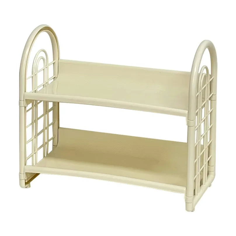 2-Layer Simple desktop Storage Rack for Household Use, Suitable for Storing Cosmetics and Miscellaneous Items in Dormitories