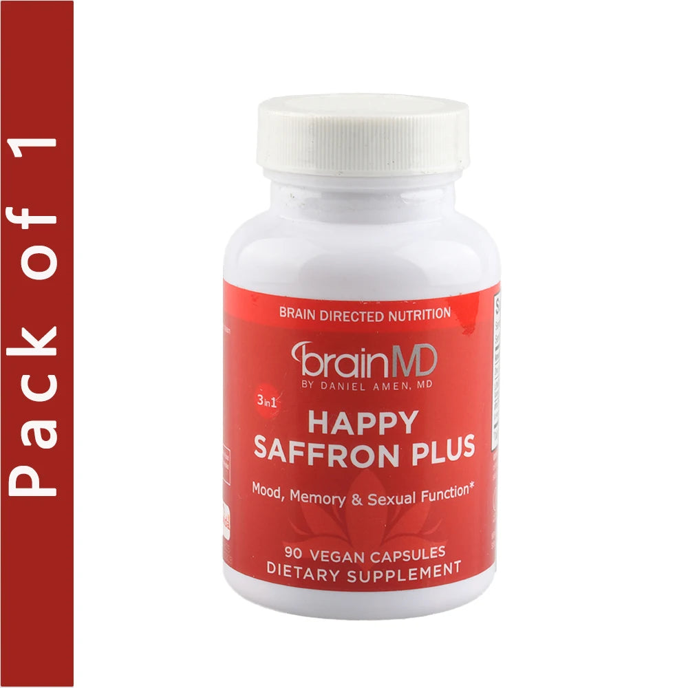 Saffron Supplements for Mood & Focus & Stress - with Saffron Flower Extract, Curcumin & Zinc - Vegan, Gluten Free | 90 Capsules