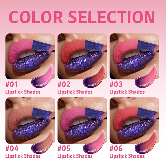6-Color Peel-Off Lip Gloss, Tear-Off Lip Tint for Lip Makeup, Portable Peelable Lip Stain, Long-Looking Lip Cosmetics for Women