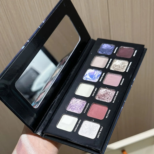 Herorange 12 Color Eyeshadow Palette Fine Texture Rich Pigment Matte Shimmer Glitter Portable with Mirror