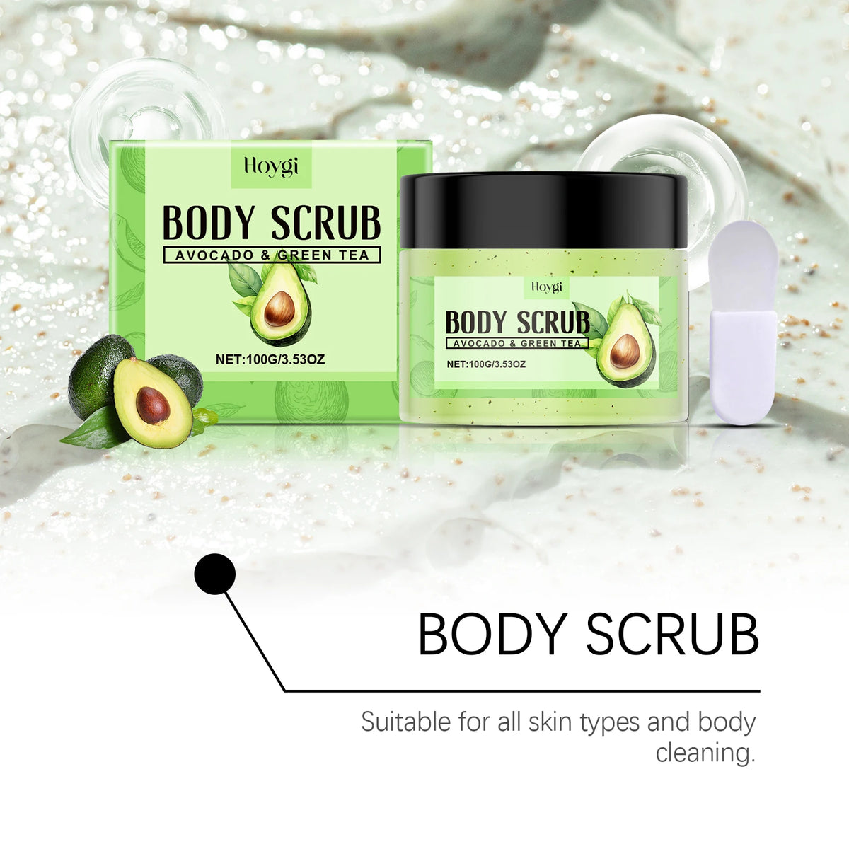 Matcha Body Scrub Gentle Exfoliating Cleansing Pores Effectively Removes Dirt Smooth Skin Nourishing Skin Scrub Nourishing Care