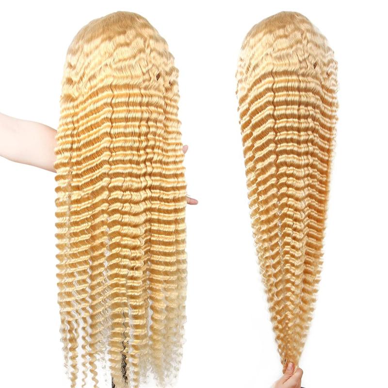 Blonde Wig Human Hair Deep Wave 13x6 Hd Lace Frontal Wig 250 Density Brazilian Front Wigs Pre Plucked 613 Curly Human Hair Wigs