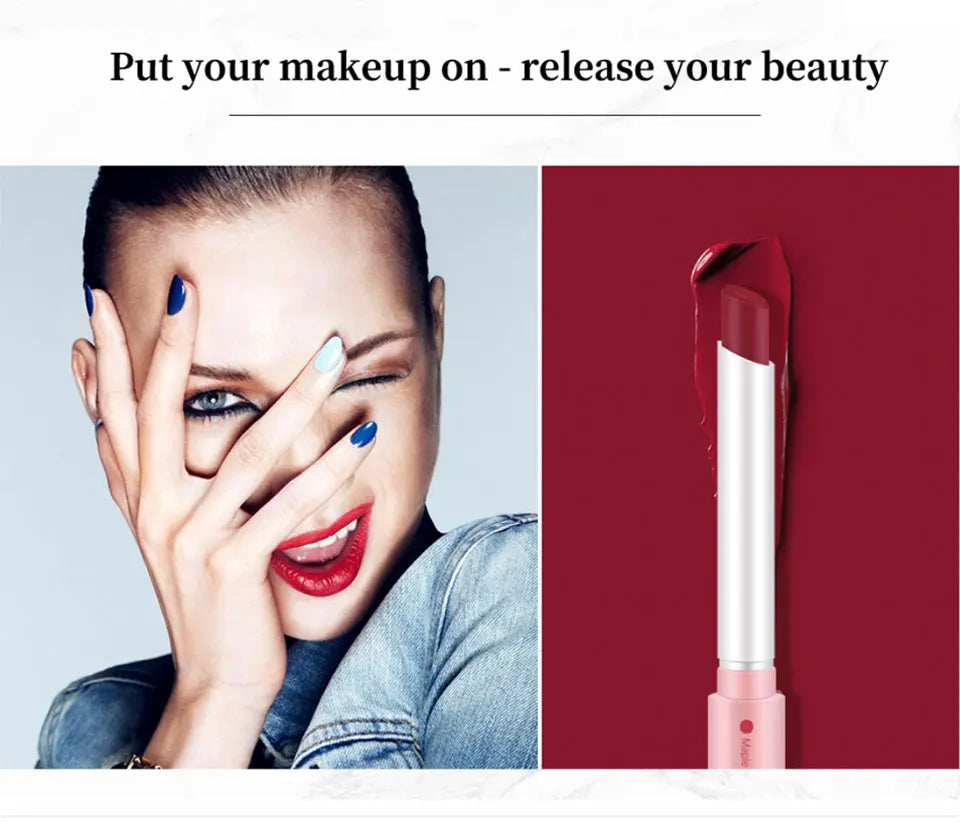 4 Pcs Cigarette Lipstick Set Matte Lip Gloss Long Lasting Waterproof Nude Lip Tint Lip Stick Tube Cosmetics Christmas Gift