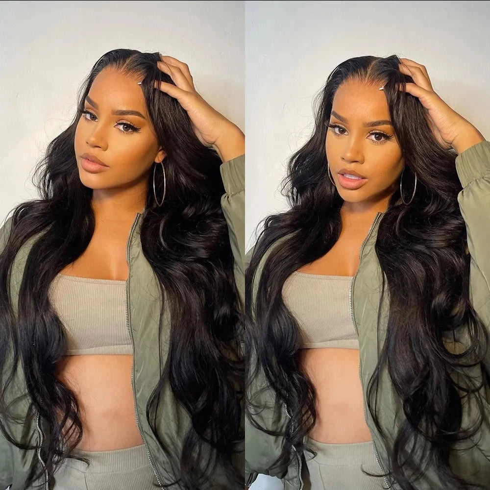 Wear And Go Glueless Human Hair Wigs Preplucked Brazilian Body Wave 13x6 HD Lace Frontal Human Hair Wigs For Women Ready To Wear
