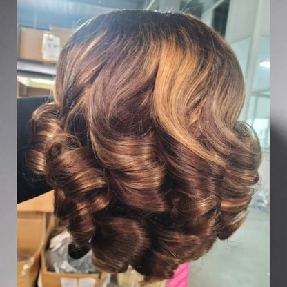 Loose Body Wave Chocolate Brown 4x4 5x5 HD Lace Frontal Bob Wigs Human Hair PrePlucked Brazilian Colored Human Hair Wigs 250%