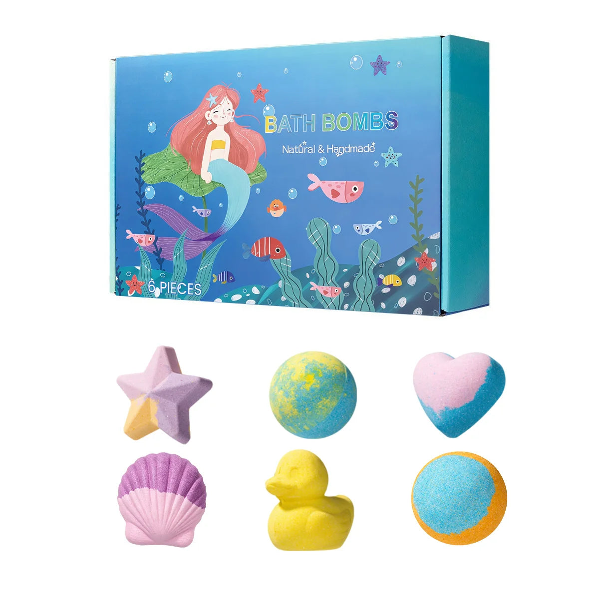 6pcs Bath Bubble Ball Kit Relaxing Spa Remove Dead Skin For Children Moisturizing Bath Bombs Accessories For Holiday Gift Set