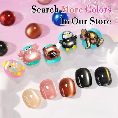 Elegant HL Reflective Cat Eye Gel Nail Polish Set A Magnetic Gel Polish That Delivers a Mesmerizing Cat Eye Effect, Easy So