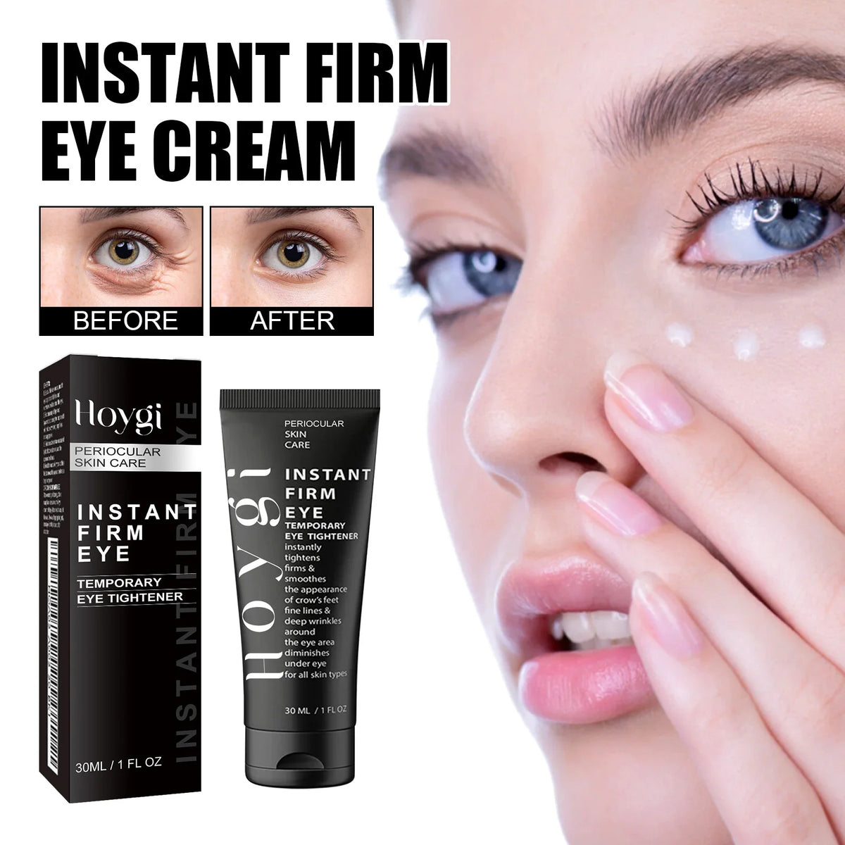Hoygi Eye Firming Cream Fade Fine Lines Lightening Dark Circles Anti-aging Hydrating Reduce Wrinkles Lifting Eyes Collagen Cream