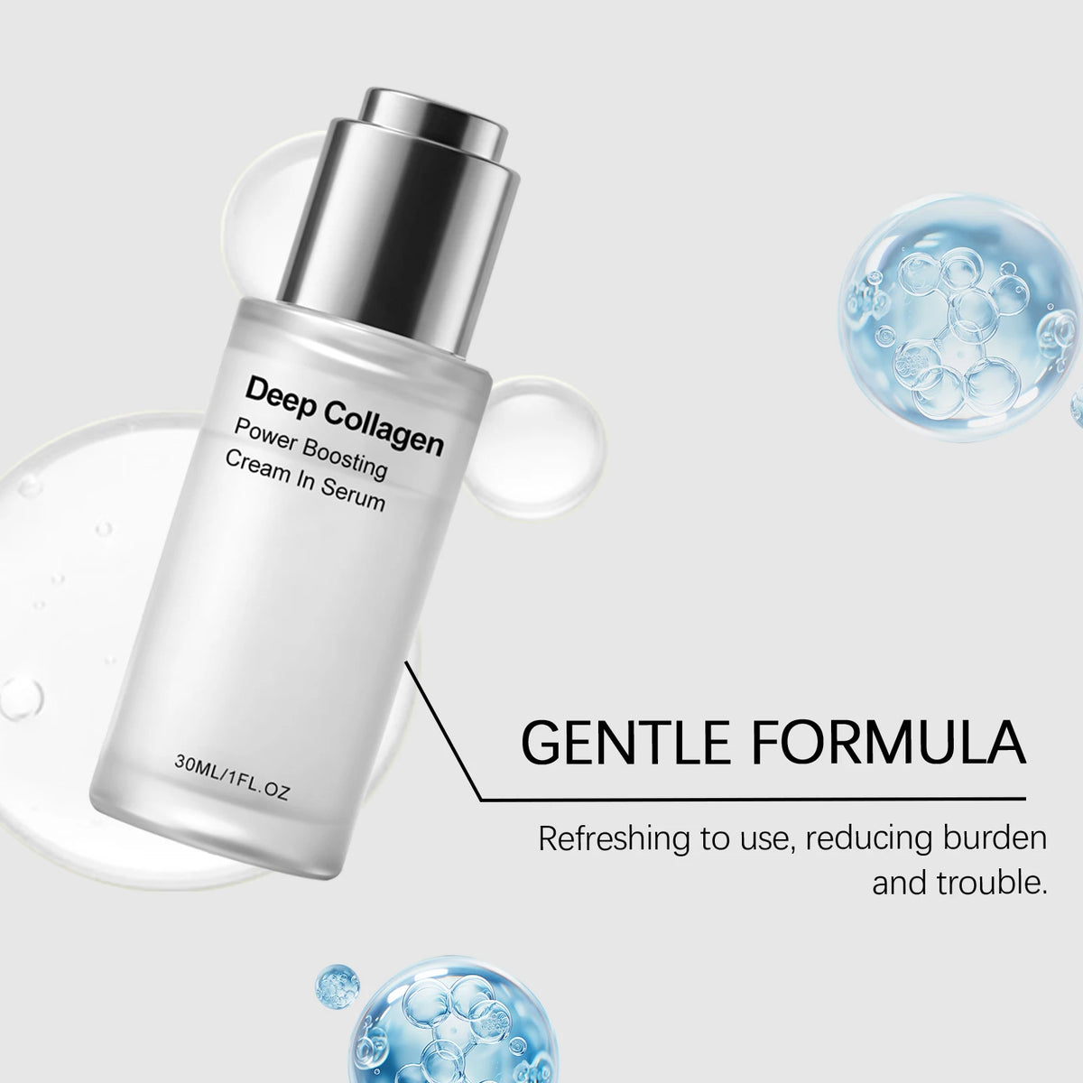 30ML Collagen Face Serum Deep Hydrating Boosts Skin Elasticity Glowing Improve Skin Texture Smoothing Fine Lines Firming Maintain Facial Serum
