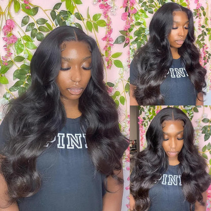 Wear And Go Glueless Human Hair Wigs Preplucked Brazilian Body Wave 13x6 HD Lace Frontal Human Hair Wigs For Women Ready To Wear