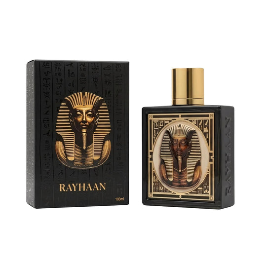 Rayhaan Pharaoh Eau de Parfum Spray for Unisex – Mysterious Spicy, Rich Coffee & Sweet Amber Scent, Long-Lasting Fragrance, Perfect Gift, 3.4 fl oz / 100 ml