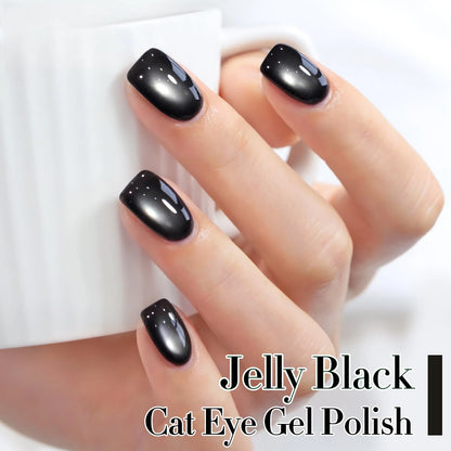 Elegant HL Reflective Cat Eye Gel Nail Polish Set A Magnetic Gel Polish That Delivers a Mesmerizing Cat Eye Effect, Easy So