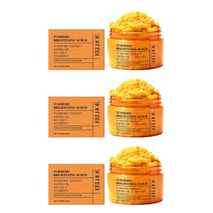 Vitamin E Turmeric Brightening Scrub Gentle Exfoliating Soft Moisturizing Smooth Glowing Restore Skin Hydration Body Treatment Skincare