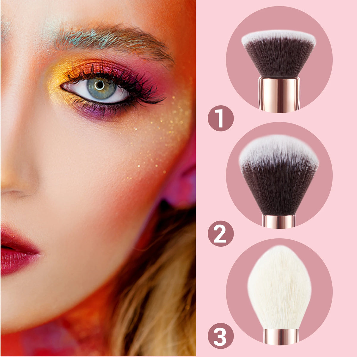 Jessup Makeup Brushes Set 10-25pcs Foundation Powder Eyeshadow Liner Brush Blending Highlighter Brocha Maquillaje RoseGold/Black