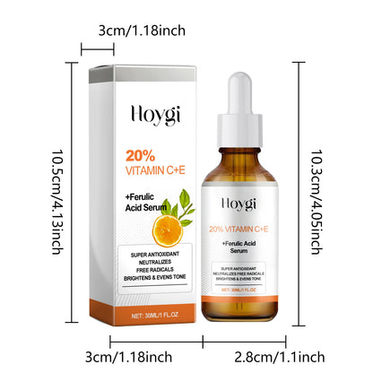 30ML Vitamin C+E Face Serum Deep Moisturizing Improve Skin Texture Enhance Smoothness Nourishing Pores Anti-oxidant Non-greasy Face Serum