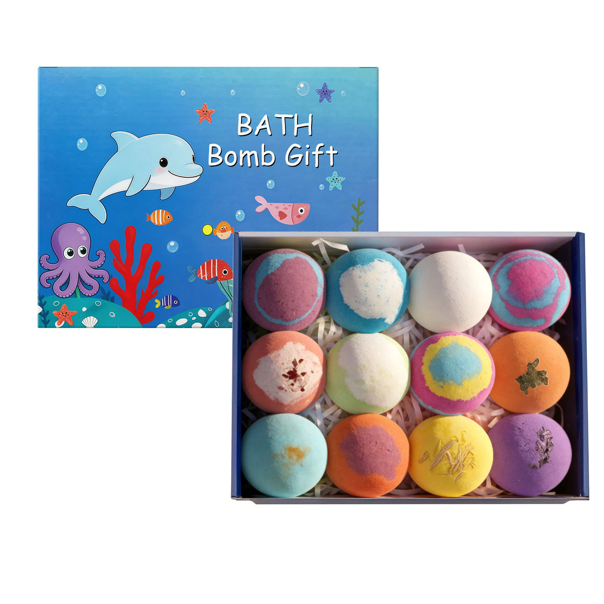 1 Set Cute Doll Bathing Salt Ball Set Moisturizing Improve Skin Texture Lasting Fresh Fragrance Relief Stress & Anxiety Colorful Bubble Bathing Ball Set
