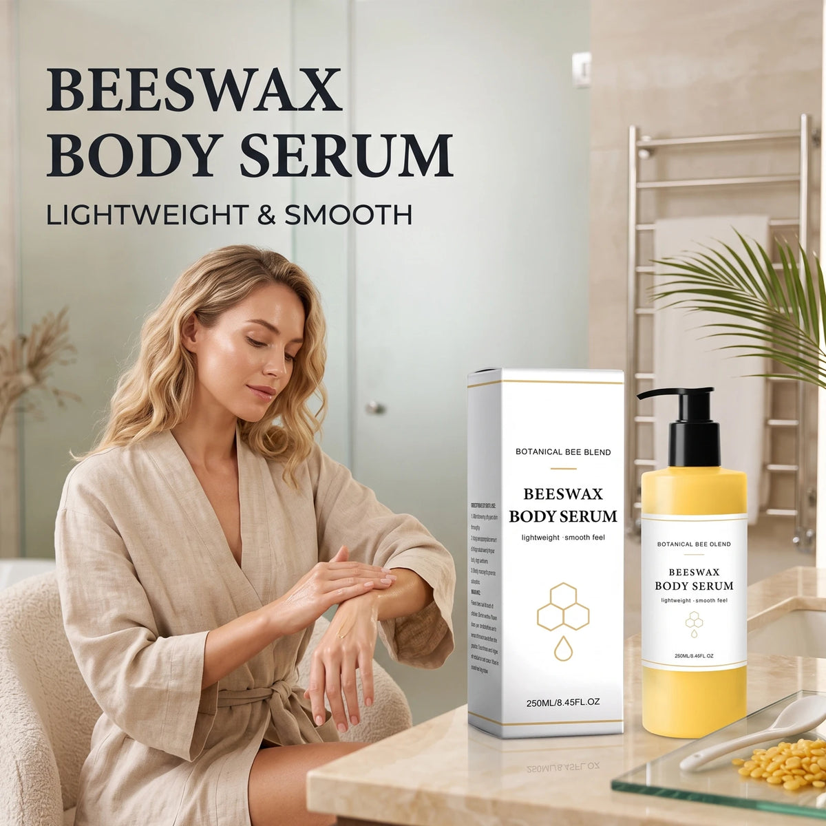 Beeswax Body Serum Essence Deep Nourishing Moisturizing Dry Skin Relief Brighten Dullness Soft Smooth Refreshing Texture Daily Skincare