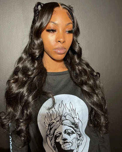 Wear And Go Glueless Human Hair Wigs Preplucked Brazilian Body Wave 13x6 HD Lace Frontal Human Hair Wigs For Women Ready To Wear