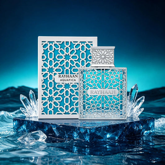 Rayhaan Aquatica Eau De Parfum Spray for Men – Invigorating Fresh, Marine, Citrus & Clean Scent, Long-Lasting Aquatic Fragrance, Perfect Gift, 3.4 Fl oz / 100 ml