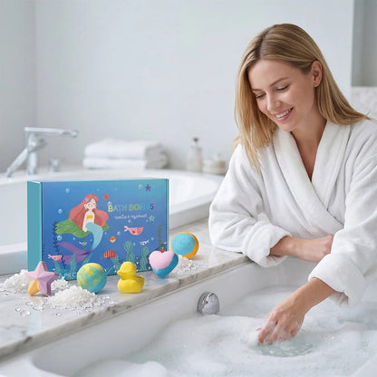 6pcs Bath Bubble Ball Kit Relaxing Spa Remove Dead Skin For Children Moisturizing Bath Bombs Accessories For Holiday Gift Set