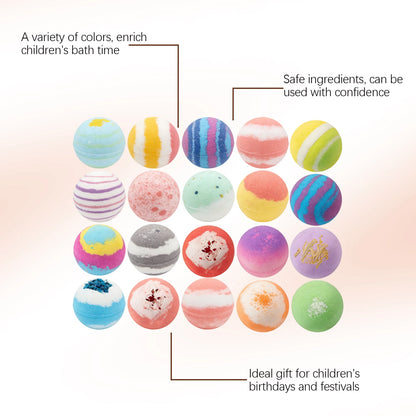 1 Set Cute Doll Bathing Salt Ball Set Moisturizing Improve Skin Texture Lasting Fresh Fragrance Relief Stress & Anxiety Colorful Bubble Bathing Ball Set
