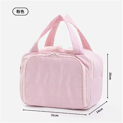 Multi-Compartment Quilted Simple and Stylish Solid Color Portable Travel Toiletry and Makeup Bag, Multifunctional Large Capacity Lightweight Soft Stain-Resistant Large Opening Toiletry Bag for Men and Women, with Dry and Wet