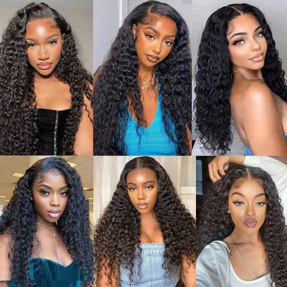 250 Density Jerry Curly Human Hair Wig 360 HD Transparent Lace  Curly Wigs 36 Inches Preplucked