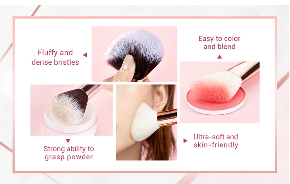 Jessup Makeup Brushes Set 10-25pcs Foundation Powder Eyeshadow Liner Brush Blending Highlighter Brocha Maquillaje RoseGold/Black