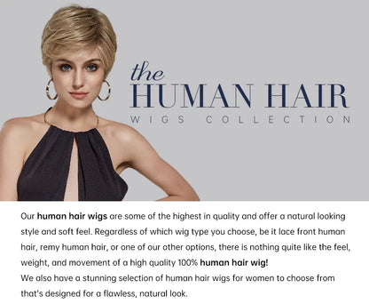 Short Layered Wavy Bob Wig with Bangs for Women Blonde Highlights Human Hair 12 Inches HD Lace Front Wigs With Dark Roots
