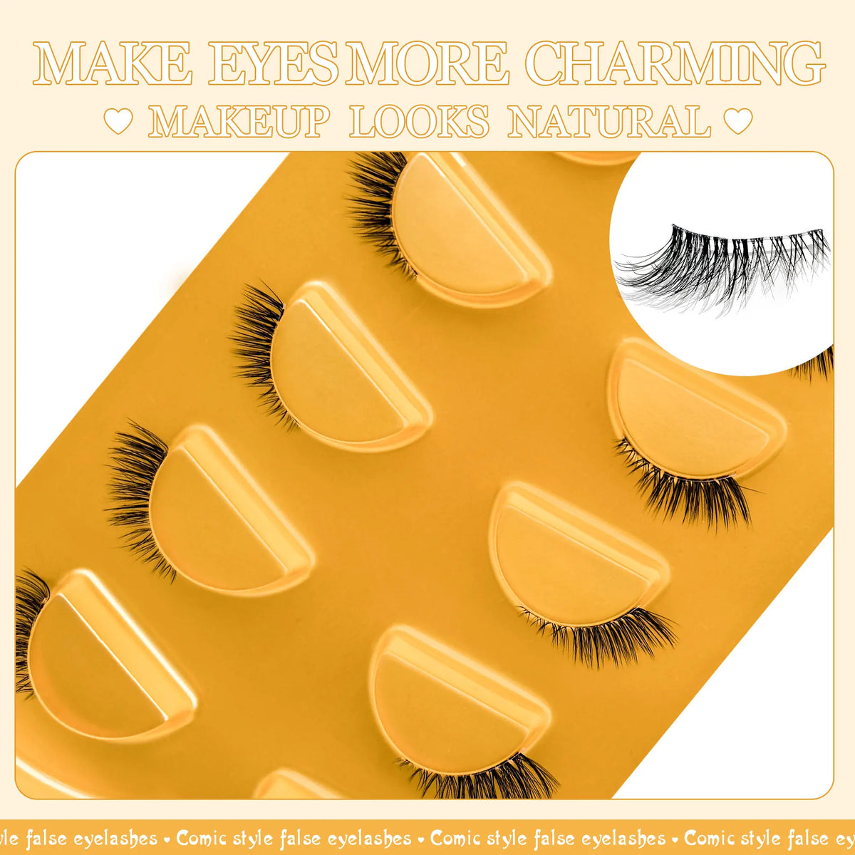Natural slender short eyelashes, transparent strips - 5 pairs, 3-10 mm eyelash extensions, suitable for daily