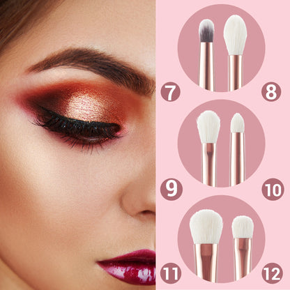 Jessup Makeup Brushes Set 10-25pcs Foundation Powder Eyeshadow Liner Brush Blending Highlighter Brocha Maquillaje RoseGold/Black