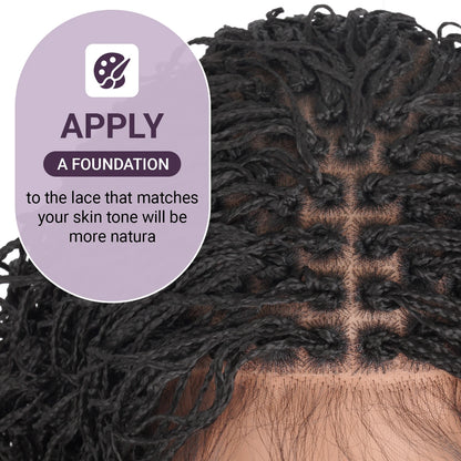 Short Curly Twist Box Braided Wigs for Women Synthetic Braided Full Lace Wigs with Baby Hair Ready to Wear Glueless Braided Wig