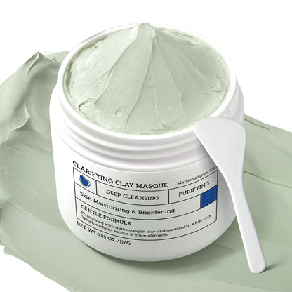 Clay Mask for Sensitive Skin: Triple-Mud Formula – Deep Pore Cleansing, Hydration, Oil Balance, Smoothness, Pore Refinement