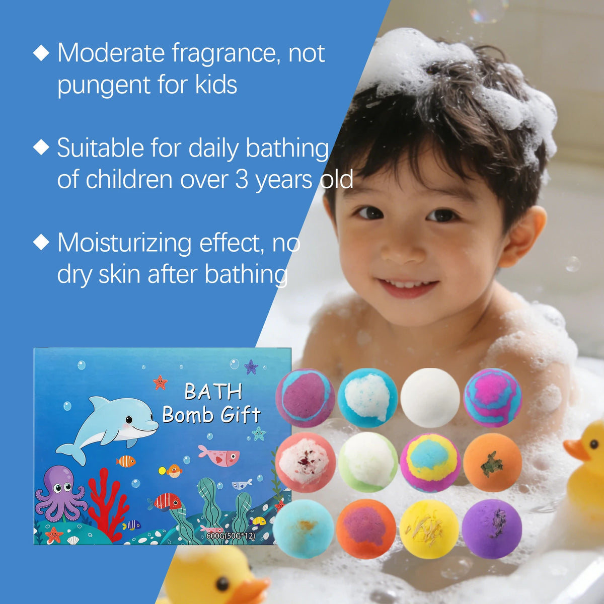 1 Set Cute Doll Bathing Salt Ball Set Moisturizing Improve Skin Texture Lasting Fresh Fragrance Relief Stress & Anxiety Colorful Bubble Bathing Ball Set