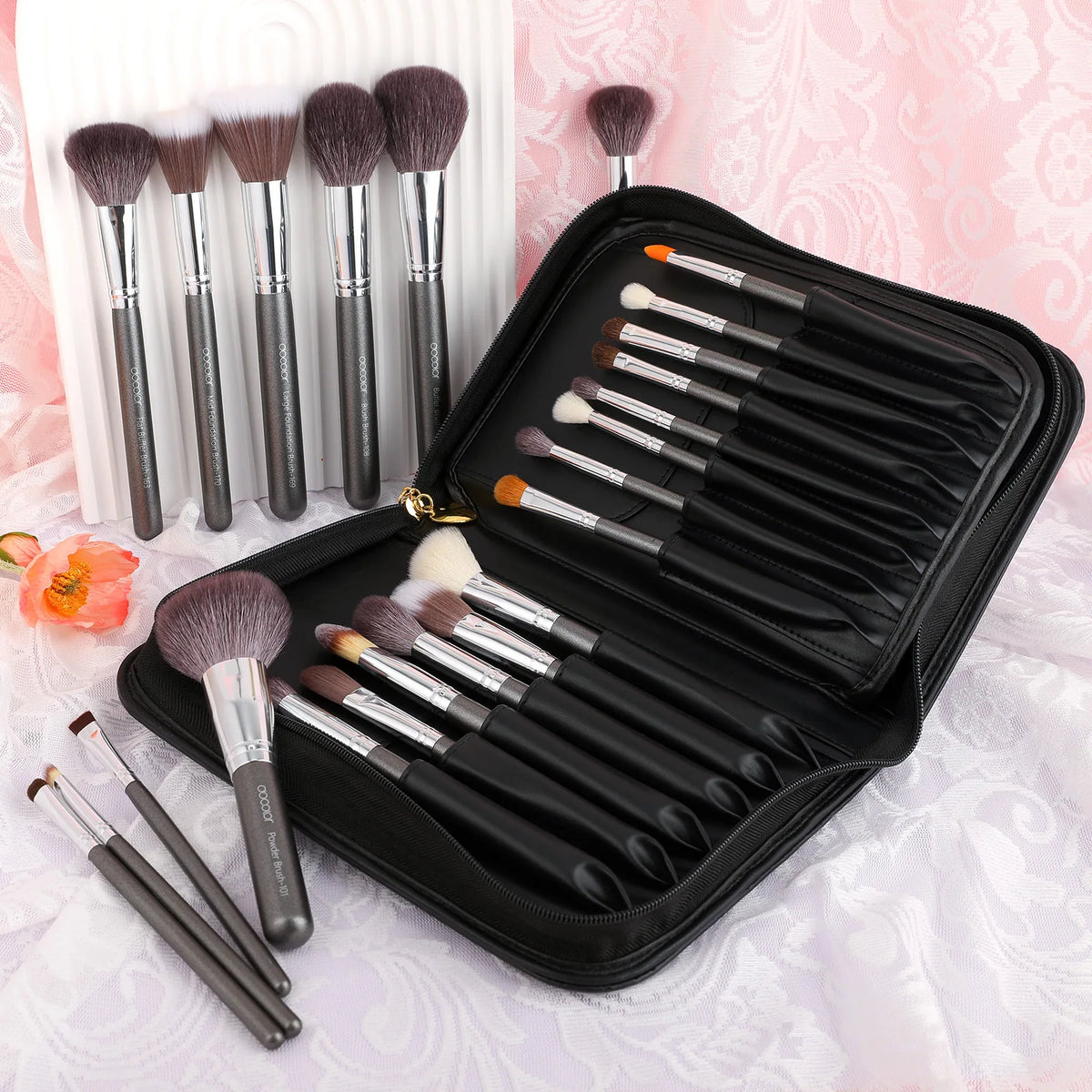 Docolor Makeup Brush Set Professional 10-30pcs Eyeshadow Blush Synthetic Foundation Brush Powder Contour Cosmetic Tool For Women