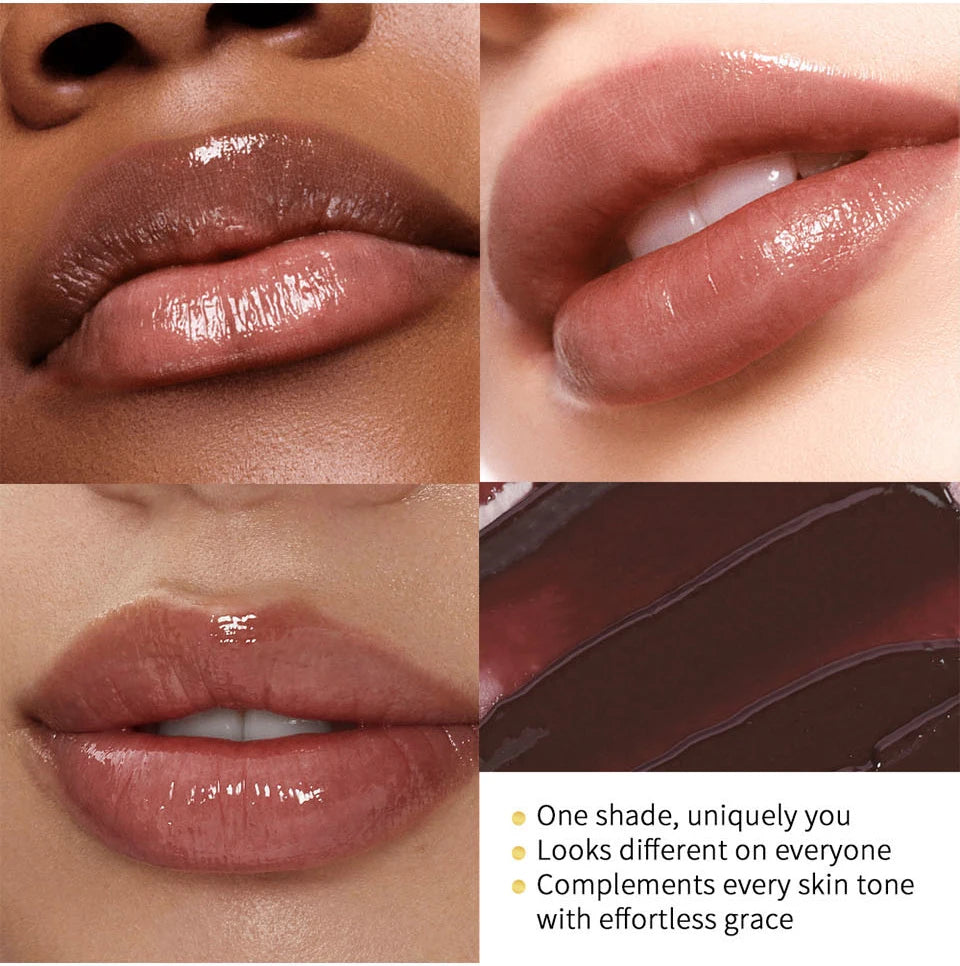 Christmas Gift Tinted Lip Lipstick Plumper Crystal Jelly Lip Oil 6ml Moisturizing Plumping Lip Glow Oil Sexy Plump Lip Gloss