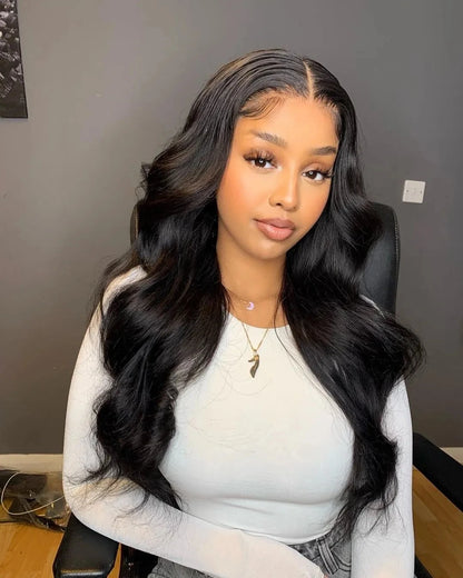 Wear And Go Glueless Human Hair Wigs Preplucked Brazilian Body Wave 13x6 HD Lace Frontal Human Hair Wigs For Women Ready To Wear